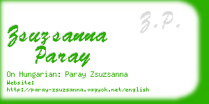 zsuzsanna paray business card